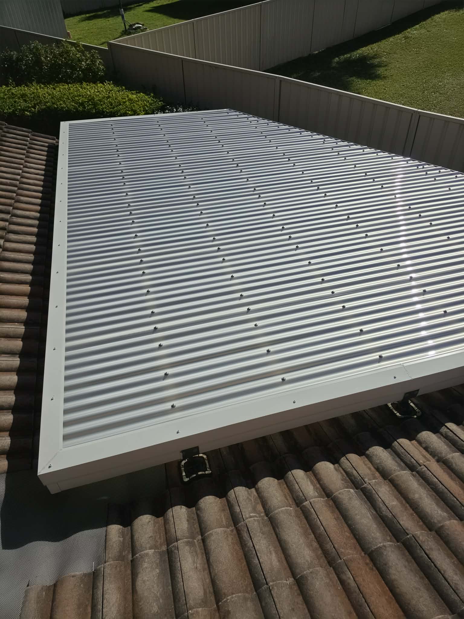 New patio roof sheeting